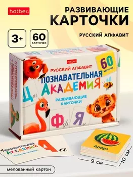 Развивающие карточки «Познавательная академия», 60 шт.