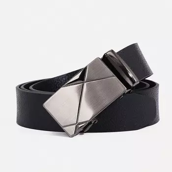 Ремень мужской, ширина 3,5 см, автомат, цвет чёрный