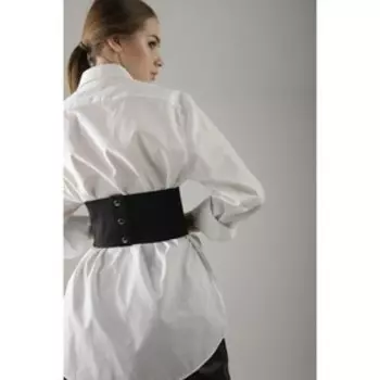 Ремень женский, XS-L, ширина 12 см, цвет черный