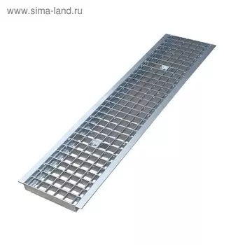 Решётка водоприёмная, DN200, класс нагрузки А, оцинкованная сталь, ячеистая