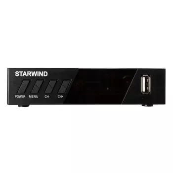 Ресивер DVB-T2 Starwind CT-140 черный