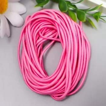 Резинка для творчества "Fabrika Decoru" круглая 2мм, 5 м Розовая