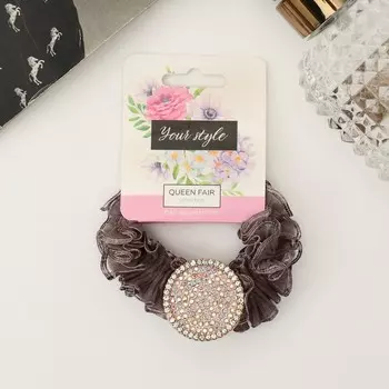 Резинка для волос «Мюриэль», волны круг, 5 см, серый
