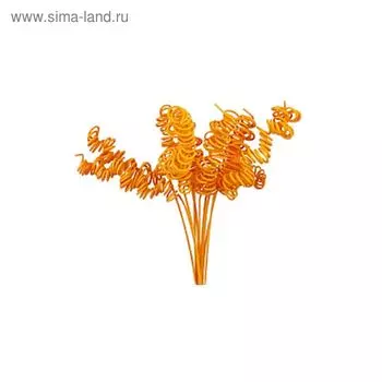 Ротанг, пружинки двойные на пике, ярко-оранжевый