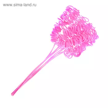 Ротанг, пружинки двойные на пике, ярко-розовые