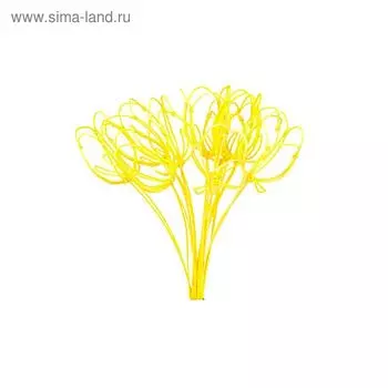 Ротанг, тюльпаны на пике, жёлтые, набор 10 шт