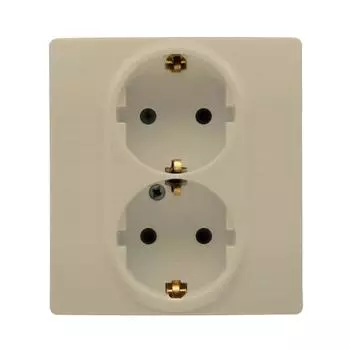 Розетка 2-м СП Legrand "Etika Plus ", защ. шторки, с заземл., авт., сл. кость. 672333