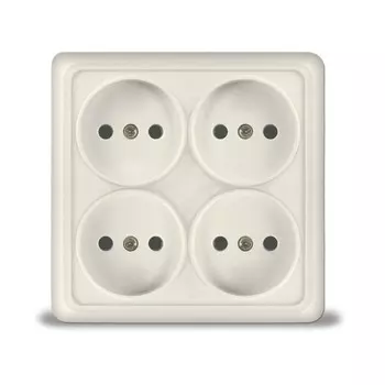 Розетка Universal 1170 Олимп, ОП, 4 розетки, IP20