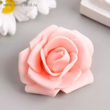 Розочка из фоамирана, розово-персиковый d-4 см