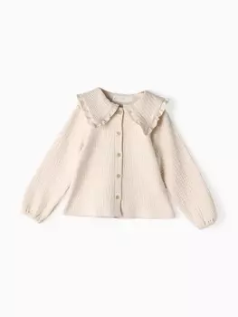 Рубашка для девочки KAFTAN, размер 34 (122-128 см), цвет молочный