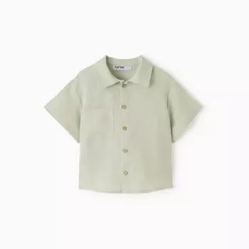 Рубашка для мальчика KAFTAN Linen, размер 36 (134-140 см), зелёная