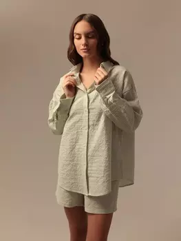 Сорочка ночная женская SL HOME Basic, размер L, зелёная