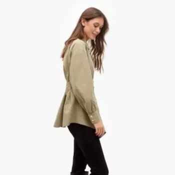 Рубашка женская удлиненная MINAKU: Casual Collection цвет зеленый, р-р 42