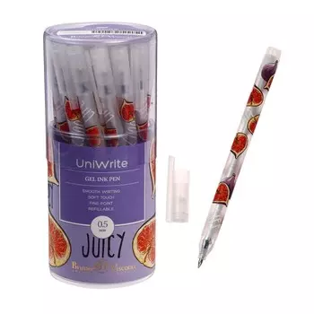 Ручка гелевая Bruno Visconti UniWrite Fresh & fruity. Инжир, 0,5 мм, синие чернила