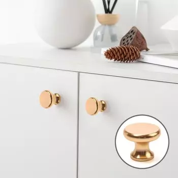 Ручка-кнопка CAPPIO PK320, d=24 мм, цвет золото