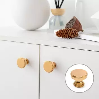 Ручка-кнопка CAPPIO PK322, d=30 мм, цвет золото