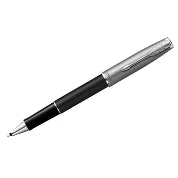 Ручка-роллер Parker Sonnet Sand Blasted Metal&Black Lacquer, 0,8мм, черн, подар/уп 2146866 1032850