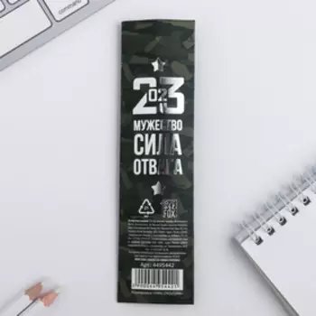 Ручка шариковая, синяя паста, пластик «С 23 Февраля»