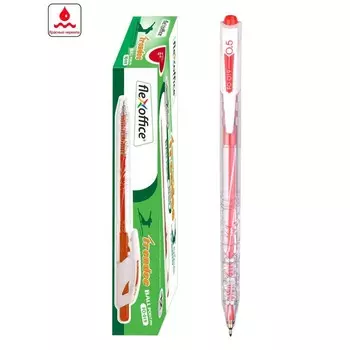 Ручка шариковая автомат FlexOffice Trendee, узел-игла 0.5 красная, FO-019