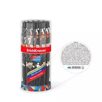 Ручка шариковая автоматическая ErichKrause ColorTouch Walkers, узел 0.7 мм, чернила синие, длина линии письма 1200 метров, покрытие Soft Touch