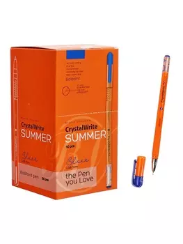 Ручка шариковая BrunoVisconti CrystalWrite. Summer, 0.38мм, стерж/син