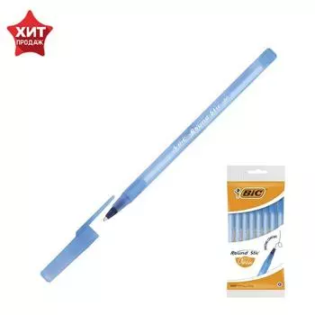 Набор ручек шариковых 8 штук, BIC Round Stic Classic, чернила синие, узел 1.0 мм, среднее письмо