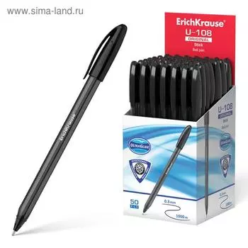 Ручка шариковая Erich Krause U-108 Original Stick, узел 1.0 мм, чернила чёрные, супермягкое письмо, длина линии письма 1000 метров