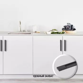 Ручка торцевая CAPPIO RP101BL, м/о 128 мм, цвет черный