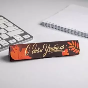 Ручка шариковая в подарочном футляре, металл, синяя паста, 1.0 мм «С днем учителя»