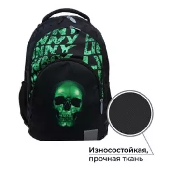 Рюкзак молодёжный Calligrata "Череп", 44 х 30 х 17 см, эргономичная спинка