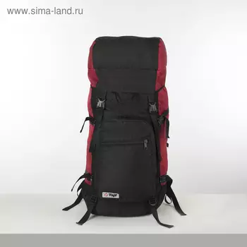 Рюкзак туристический, 60 л, отдел на шнурке, наружный карман, 2 боковых кармана, цвет чёрный