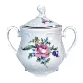 Сахарница Rococo «Мейсенский букет, отводка золото», 250 мл