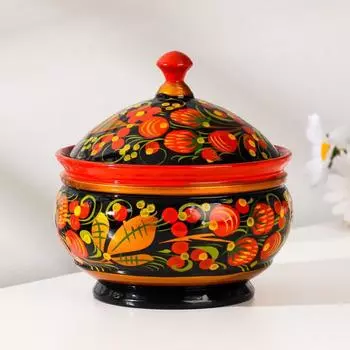 Сахарница дерево хохлома «Ягодка», 1112 см, МИКС