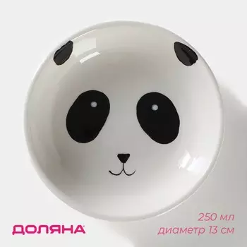 Салатник Доляна «Панда», 250 мл, d=13 см, белый