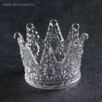 Салатник фигурный «Корона», d=12 см, стекло