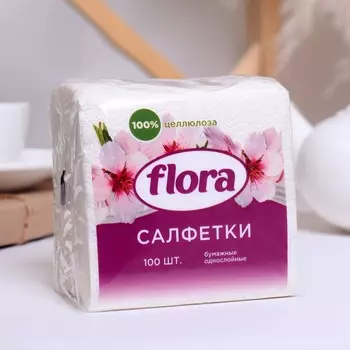 Салфетки бумажные, 24х24 см, 100 шт, белые
