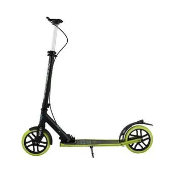 Самокат Maxiscoo LX-205A 2021, цвет чёрный/зелёный