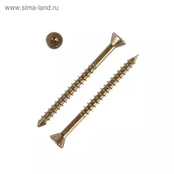 Саморез отделочный INFIX, 3.5х45 мм, потай, Torx10, жёлтый цинк