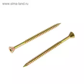 Саморез отделочный INFIX, 3.5х55 мм, потай, Torx10, жёлтый цинк