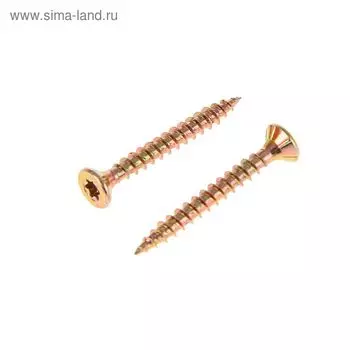 Саморез по дереву INFIX, 3.5х30 мм, потай, Torx15, жёлтый цинк
