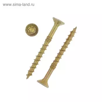 Саморез по дереву INFIX, 4.5х45 мм, с фрезой потайной, Torx20, жёлтый цинк