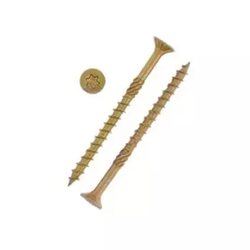 Саморез по дереву INFIX, 4.5х60 мм, с фрезой потайн., Torx20, жёлтый цинк