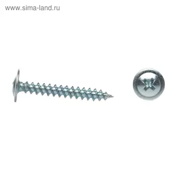 Саморез полусфера Steelrex с прессшайбой, острый, цинк 4,2х51, 4 000 шт.