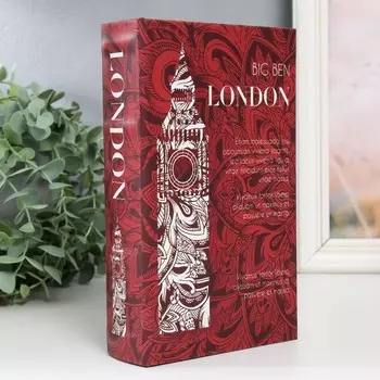 Шкатулка книга-сейф «Биг-Бен», дерево, искусственная кожа, 21135 см