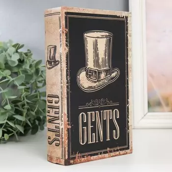 Шкатулка книга-сейф «Цилиндр», дерево и искусственная кожа, с замком, 21135 см
