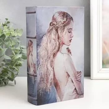 Шкатулка книга-сейф «Девушка-нежность», дерево, искусственная кожа, 21135 см