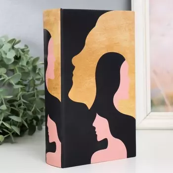 Шкатулка книга-сейф «Лица», дерево, искусственная кожа, 21135 см