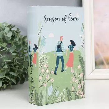 Шкатулка книга-сейф «Любовь», дерево и искусственная кожа, с замком, 21135 см