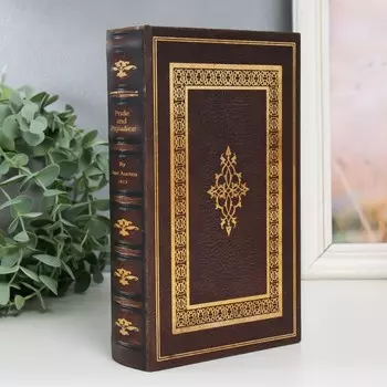 Шкатулка книга-сейф «Орнамент», дерево, искусственная кожа, 21135 см