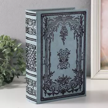 Шкатулка книга-сейф «Растительный узор», дерево и искусственная кожа, с замком, 27187 см